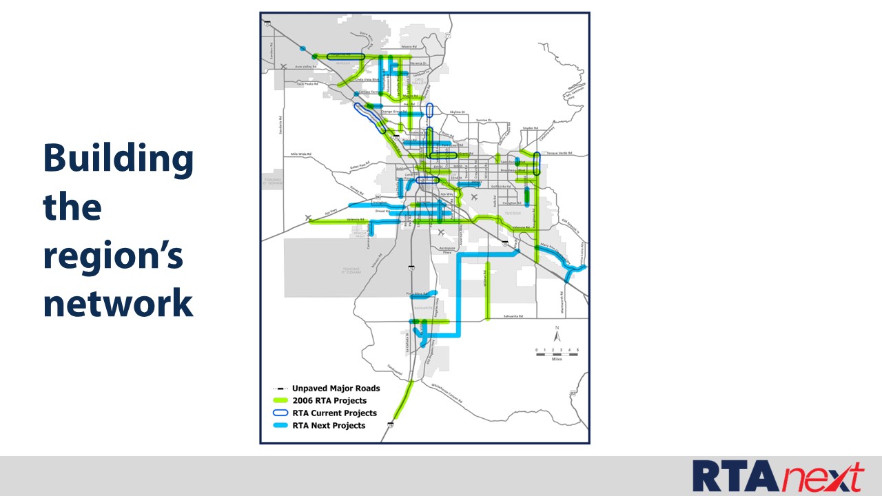 Proposed network of roads for RTA Next