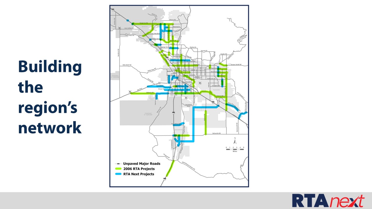 Proposed network of roads for RTA Next